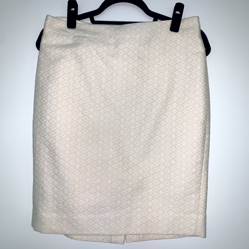 J. Crew Cream Pencil Skirt